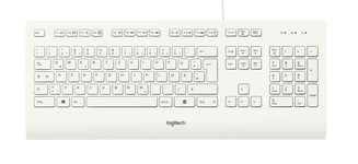 Logitech K280E Pro f/ Business clavier Bureau USB QWERTZ Allemand Blanc - Neuf