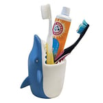 Lily’s Home Fun Kids Animal Toothbrush Holder, Bathroom Organizer, Pencil Cup - Shark