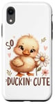 iPhone XR Cute Yellow Chick Duck Sea Duck Quack Animal Adorable Phrase Case