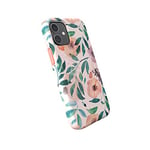 Speck Products Presidio Edition iPhone 12 mini Case, White/Rosy Pink/Watercolor Roses