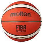 Molten BG2010 Ballon de Basket-Ball intérieur/extérieur, approuvé par la FIBA, Caoutchouc de qualité supérieure, Canal Profond, Taille 7, Orange/Ivoire, Convient aux garçons âgés de 14 Ans et aux