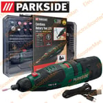 Parkside 12V Cordless Rotary Multi Tool Precision Drill Grinder +50 Accessories 