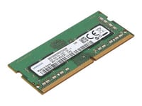 Lenovo - Ddr4 - Modul - 8 Gb - So Dimm 260-Pin - 2400 Mhz / Pc4-19200 - 1.2 V - Ej Buffrad - Icke Ecc - För Thinkcentre M910  Thinkpad E48x  E58x  L380  L380 Yoga  P52s  T480  T580  V330-14  V330-15