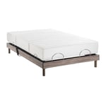 Deko Dream - Ensemble matelas roulé+sommier relaxation électrique ergo 6 Physiomax - 140x200 cm - Matelas ressorts ensachés