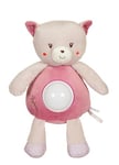 GIPSY TOYS – CHAT – VEILLEUSE – PELUCHE - GAMME « BAMBOO » - 26 CM S/CARTE – GRIS ET ROSE – 1er AGE