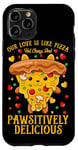 Coque pour iPhone 11 Pro L'amour est comme la pizza : piquante, ringarde et