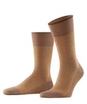 FALKE Men's Sensitive Herringbone M SO Wool With Soft Tops 1 Pair Socks, Brown (Hazel 5082), 11.5-12.5