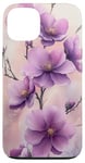 Coque pour iPhone 13 Fleur De Cerisier Japonais Fleur Pourpre