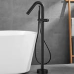 Robinet mitigeur de baignoire au sol noir, Bracchi