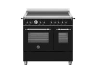 Bertazzoni Heritage-serien Induktionsspis 90 cm, modell C, 5 Zoner, Dubbelugn, Matt-svart