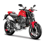 Maisto M34007-20131 Ducati Monster Motorbike-Incredibly Detailed Die-Cast Replica Collectible Model-1:18 Scale Motorcycle Car, Sport, pre-Built, Red