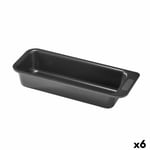 Oven Mould Pyrex Magic Rectangular Black Ø 30 cm [6 Units]