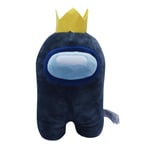 Among Us 7 Inch Plush Black Crewmate w/ Crown