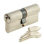 Yale YC500+ Cylindre Serrure 30x60 mm, 5 Goupilles - Porte Extérieure, Porte intérieure, Porte d'Entrée - 3 Clés, Nickelé