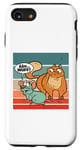 Coque pour iPhone SE (2020) / 7 / 8 Chat souris orange bulle humour tension dessin animé bluff