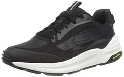 Skechers Homme Global Jogger-Covert Basket, Black Synthetic Mesh White Trim, 40 EU