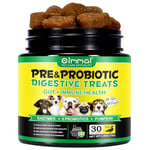 Probiotics for Dogs, 30 Probiotic Tablets for Dogs, Dog Probiotics for Gut Health Pre & Probiotic Digestive for All Dogs Boosts Health & Energy, Duck Flavor ﻿