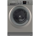 HOTPOINT Anti-stain NSWR 846 GK UK 8 kg 1400 Spin Washing Machine - Graphite, Silver/Grey