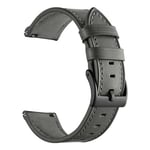 20 22MM Armband Läderrem För Huawei Watch GT 3 2 GT3 GT2 Pro 46mm 42mm Honor Magic Smart Watch Band Armband Armband Läder Grå Leather Gray For Huawei GT2 46mm