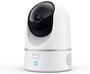 eufy Caméra de sécurité intérieure P24,2 K et Inclinable,connexion Wi-Fi,avec IA détection humain ou animaux domestiques,compatible assistant vocal,vision nocturne,suivi mouvement,non base(Q329)