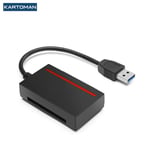 KARTOMAN CFast 2.0 Lecteur USB 3.0 à SATA Adaptateur CFast 2.0 Carte et 2.5 ""HDD Disque Dur/Lire écrire SSD & Carte CF Simultanément