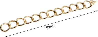 Tail Extender Ketju 100 KPL Kultainen 50 x 4mm Ketju Jatke Hanat Tee-se-itse korujen tekemiseen kultaisia