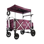 Fuxtec - Chariot de jardin pliable Super Cruiser - transport charge 75 kg - Pourpre