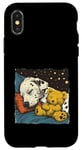 Coque pour iPhone X/XS Dalmatien endormi avec ours en peluche