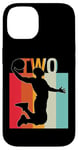 Coque pour iPhone 14 Cadeau rétro joueur de basket-ball 2 ans pour hommes, garçons et enfants