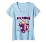 Womens Anatomy of a Red Panda Cute Kawaii Funny Animal Art V-Neck T-Shirt