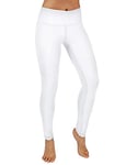 KANJJ-YU outdoor Back Waist Sports Tight Leggings Yoga Gym Tummy Control Legggings Non See Through Quality Pants Indoor (Color : White, Size : M)