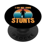 Funny Saying I Do My Own Stunts Blague Femmes Hommes PopSockets PopGrip Interchangeable