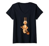 Womens Scrat Squirrel And Acorn Ice Age Animation V-Neck T-Shirt