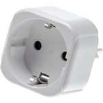 Vhbw - Adaptateur voyage pour prise type j, sn 441011 (connecteur suisse vers prise euro) - blanc, max. 250 v / 2500 w