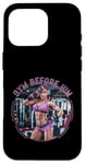 Coque pour iPhone 16 Pro Gym Before Him pour une femme sportive