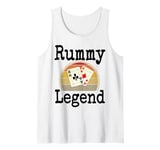 Funny Rummy Legend Card Game Winner Winning Game Night Dad Tank Top