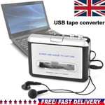 Cassette Player-Cassette Tape to MP3 CD Converter- Powered by Battery or USB