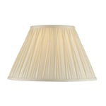 Tapered Cylinder Lamp Shade - Ivory Silk - 60W E27 or B22 - Living Room - e10069