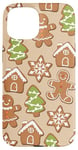 iPhone 15 Christmas Gingerbread Men - Gingerbread House Pattern Case