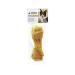 Croci King Bone - Os noués avec Fromage, collation à mâcher pour Chiens en Peau de Vache Naturelle, bâton Dentaire pour Le Nettoyage des Dents, 15 cm - 60 g