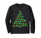 8 Bit Retro Gaming Christmas Tree Long Sleeve T-Shirt