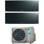 Bluevolution dual split climatiseur inverter série emura black iii 7+12 avec 2mxm40n r-32 wi-fi intégré 7000+12000 couleur noir - garantie europèenne