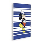 Komar Tableau sur châssis en bois véritable Mickey Rockstar - Dimensions : 40 x 60 cm - Disney - Pour chambre d'enfant - Impression d'art - Décoration murale