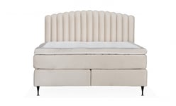 SoffaDirekt OPERA/PRIMO HIGH 180 Sängpaket Sammet Beige