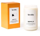 Bougie parfumée Séville | Cire de soja 100% naturelle | 100 heures, grande bougie parfumée en verre, souvenirs de Séville, parfum fleur d'oranger jasmin, cadeaux originaux amis, décoration, yoga,