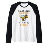 I May Look Calm But In My Head Ive Bitten You 3 Times Raglan Baseball Tee