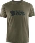 Fjällräven Logo T-shirt Men Oliv 2XL - Fri frakt