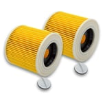 Galozzoit - 2x filtre à cartouches pour aspirateur compatible avec Kärcher WD2 WD3 MV3 MV2 A2004 A2054 A2204 A2656