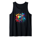 Splash Art Vintage Television TV Retro 70s 80s Tank Top