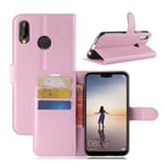 Huawei P20 Lite litsitekstuurinen suojakotelo - Vaaleanpunainen Pinkki